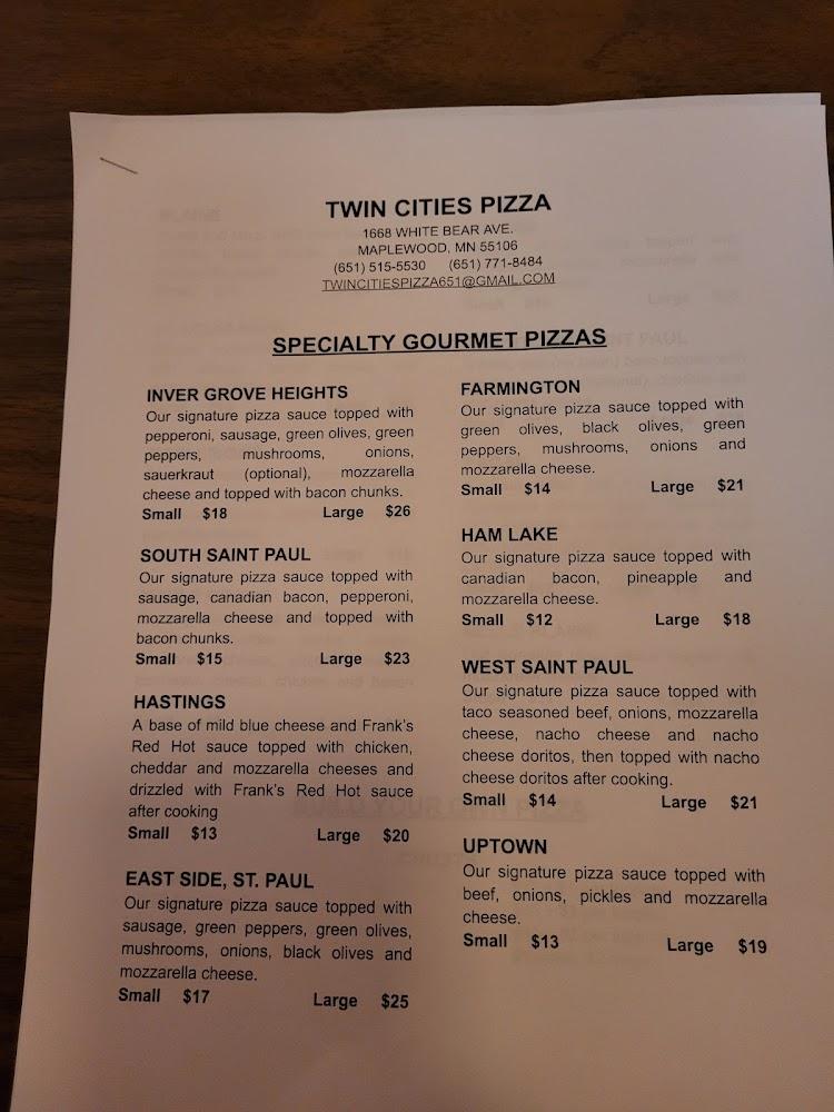 Twin Cities Pizza Menu image 3